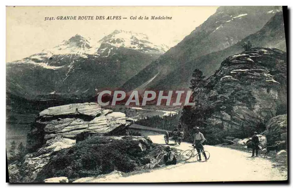 Col de la Madeleine — Grande Route des Alpes — Verleger A. Plus Belle, Chambéry, n° 3141 - Vorderseite