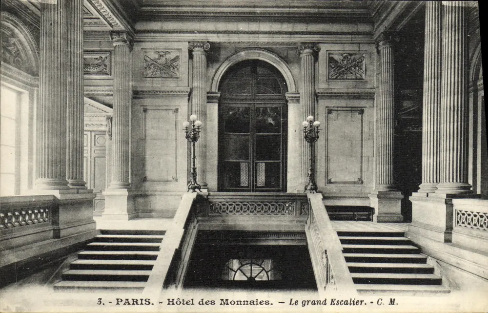 Paris - Hotel der Münzen - Der große Treppenaufgang - C.M. - Vorderseite