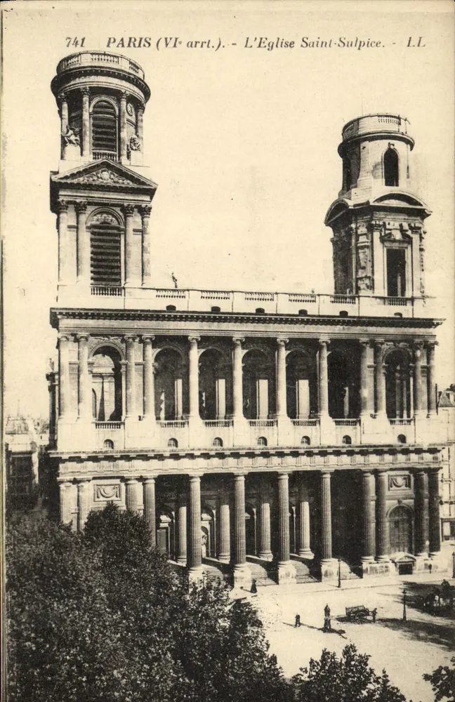 Paris (6º arr.) - A Igreja de São Sulpício - L.L. - Frente