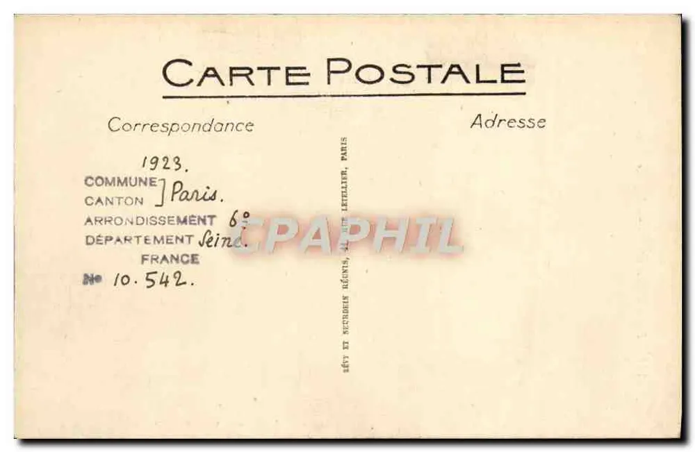 Paris (6º arr.) - A Igreja de São Sulpício - L.L. - Verso