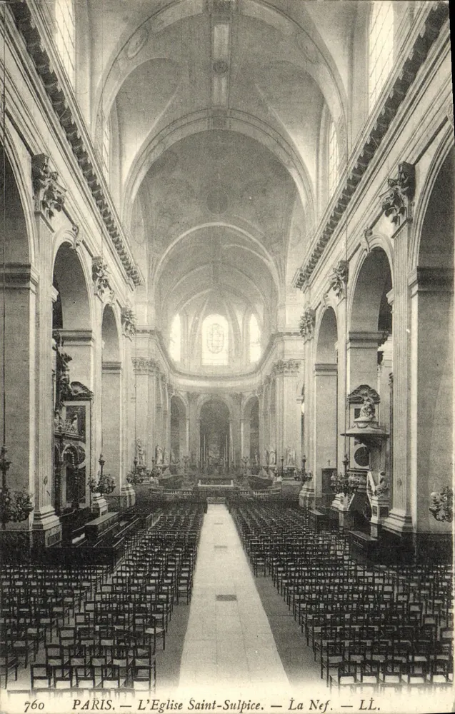 Paris — A Igreja de Saint-Sulpice — A Nave — LL. — N° 760 - Frente