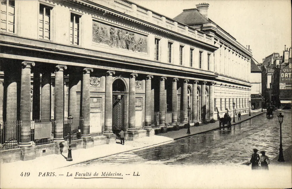 Paris — A Faculdade de Medicina — Lévy Fils & Cie, Paris, n° 419 - Frente