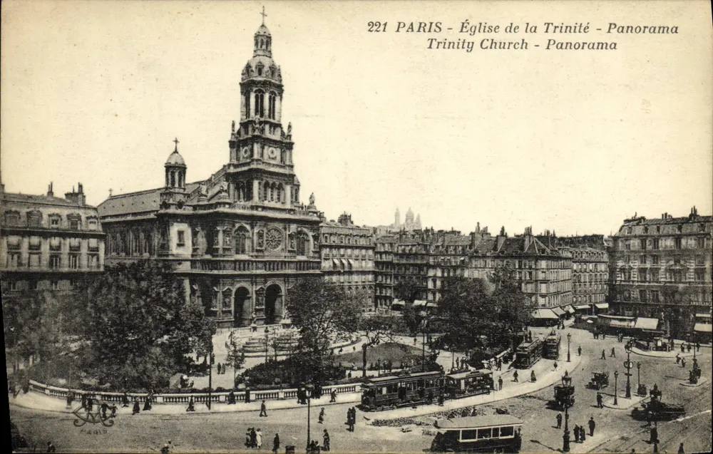 Paris - Église de la Trinité - Panorama - Imp. phot. 'L'Amite' - n° 221 - Frente