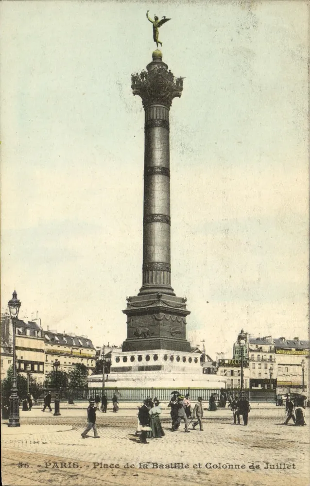 Paris - Place de la Bastille und Säule von Juli — Verlag HOLLAND, Nr. 56 - Vorderseite
