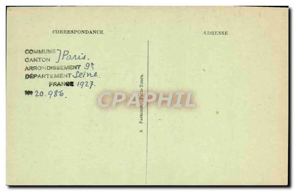 Paris (Montmartre) — O Inferno — Boulevard de Clichy — A P - Verso