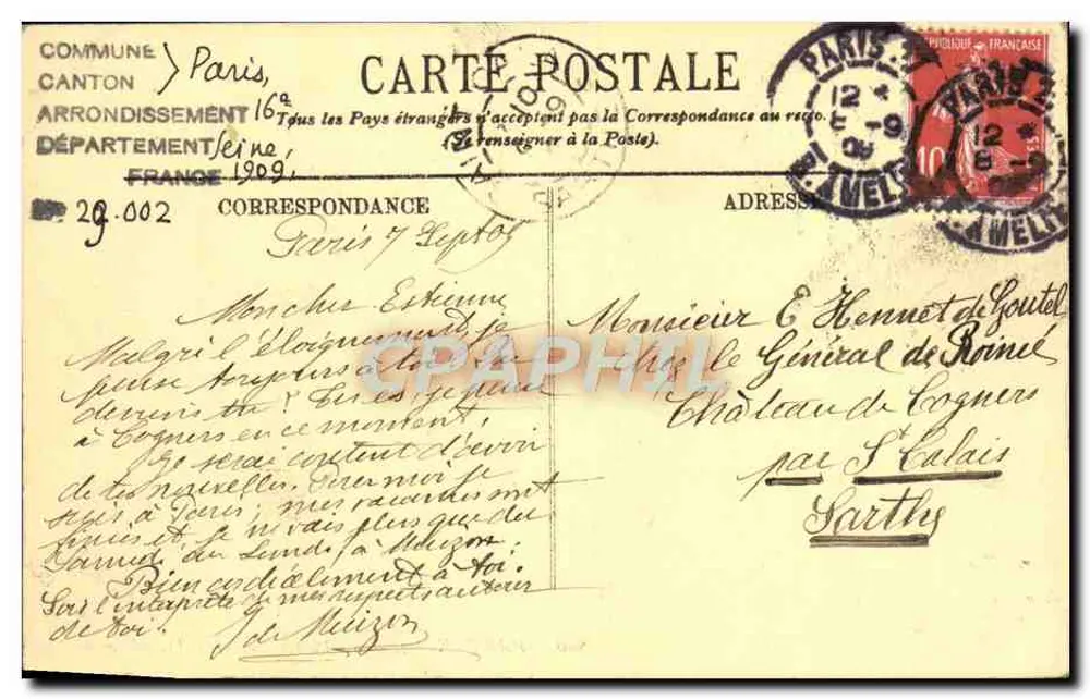 Paris (XVIe) — Die Brücke von Iéna und das Trocadéro — LL. - Rückseite
