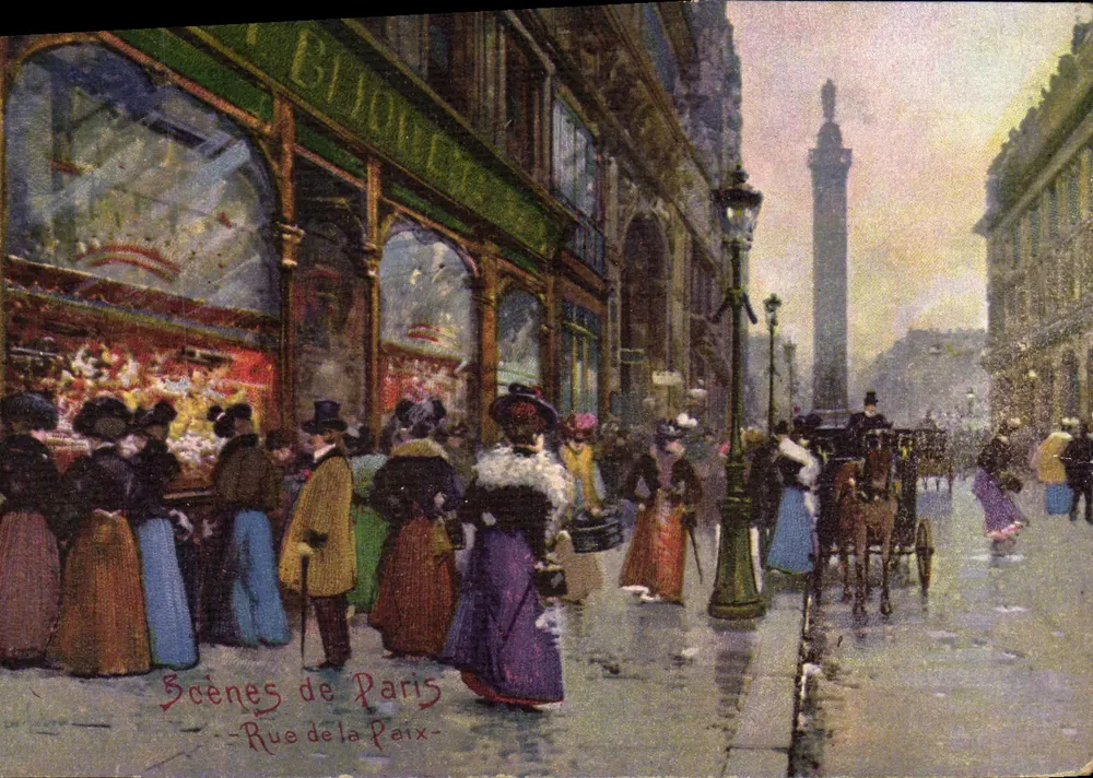 Sceny Paryża — Rue de la Paix — wydawca nieznany - Awers