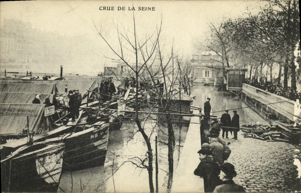 Flut der Seine — Paris — Verlag Y. Bertaux - Vorderseite