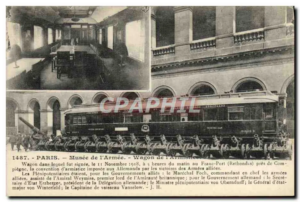 Armistice-Wagon in Paris — Museum der Armee — Ausgabe von der Gesellschaft der Freunde des Museums der Armee - Vorderseite