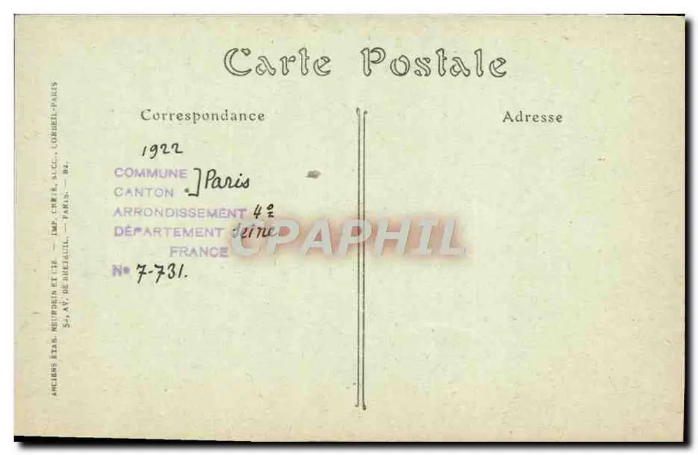 PARIS — Notre-Dame. Fachada — Portal central, Pentures. - Verso