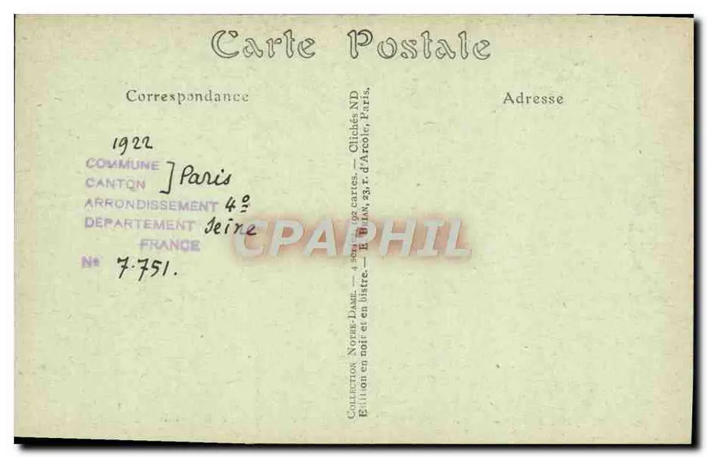 Notre-Dame — Rechter Portal — Gruppe von Heiligen — ND Hol. - Rückseite