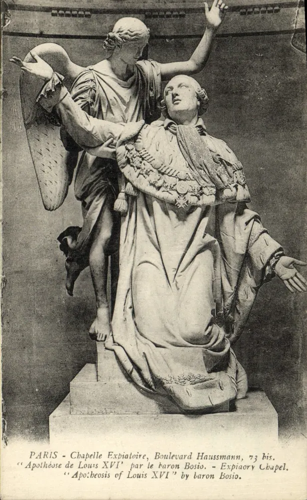 Expiationskapelle, Boulevard Haussmann, 73 bis — Statue der Apotheose von Louis XVI vom Baron Bosio - Vorderseite