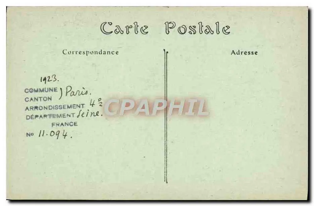 Paris — Notre-Dame — Chimère — IND. HOT. — n° 72-E.B. - Verso