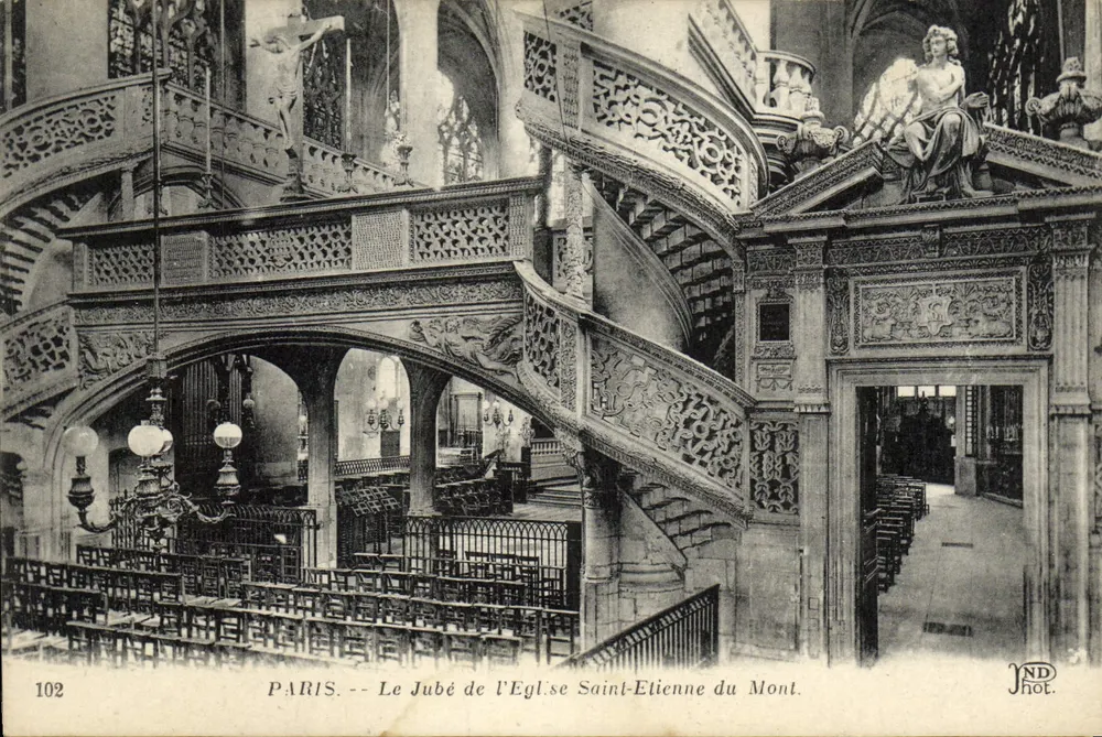 Paris — Der Jubé der Kirche Saint-Etienne du Mont — JND Phot. - Vorderseite