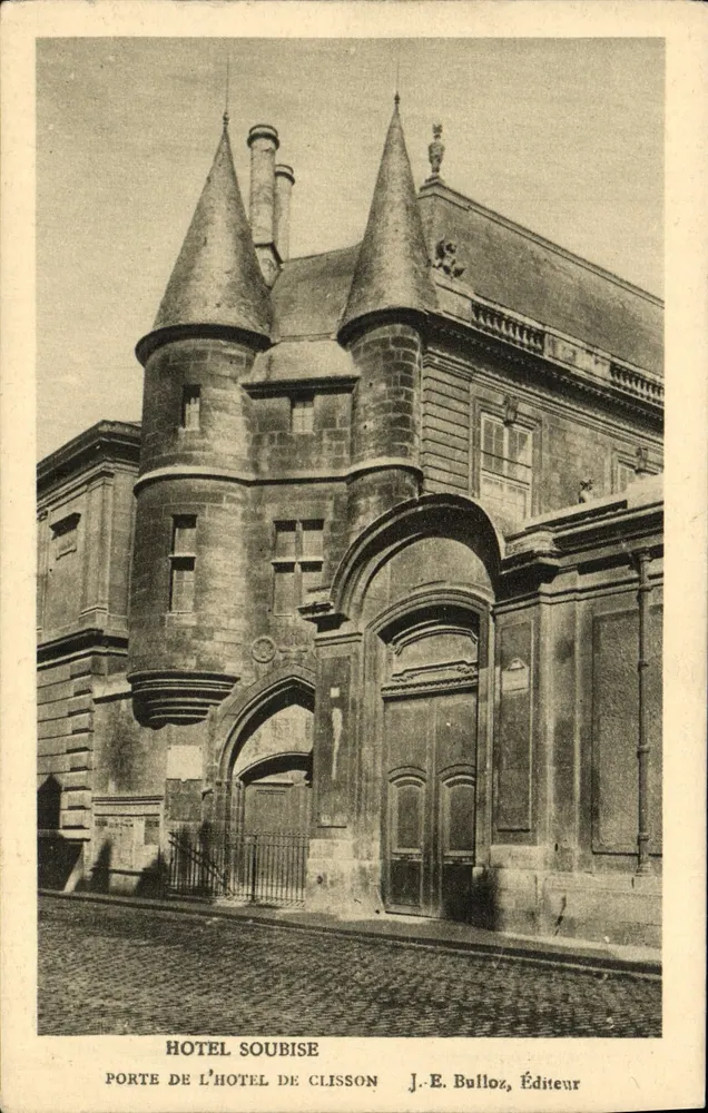 Hotel Soubise — Tor zur Clisson-Hotel — J.-E. Bulloz, Verleger - Vorderseite