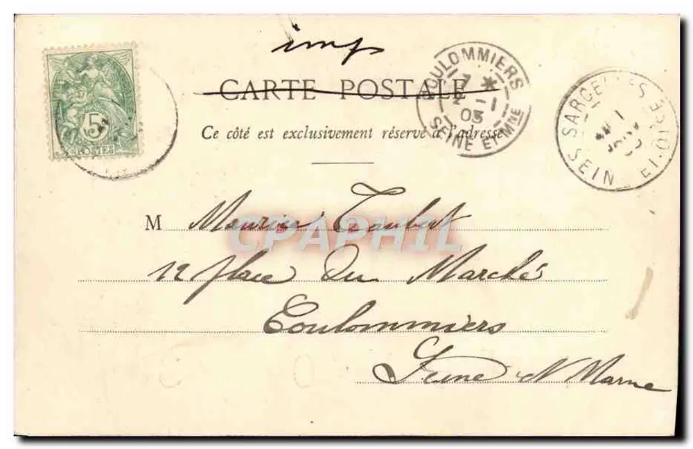 Quatro jovens mulheres — 1º de janeiro de 1903 — Fototipia A. Bergesot & Cie, Nancy - Verso