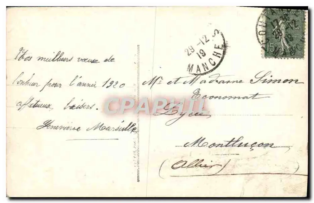 Menina com gorro de pele — decoração de visco — cena de inverno — LL 4-078 - Verso
