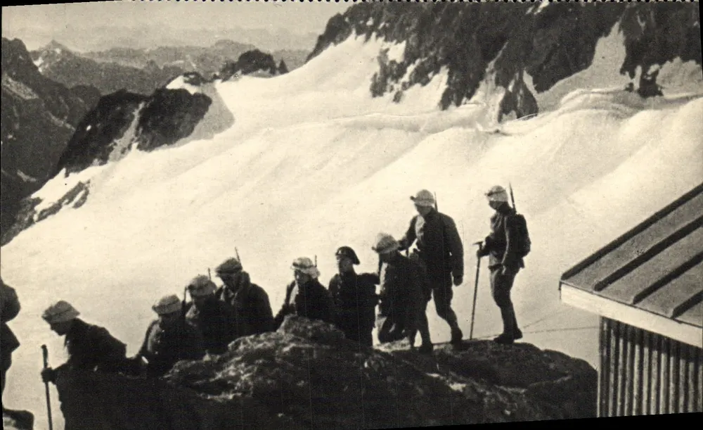Abmarsch einer Bergpatrouille — Georges Lang, Paris - Vorderseite
