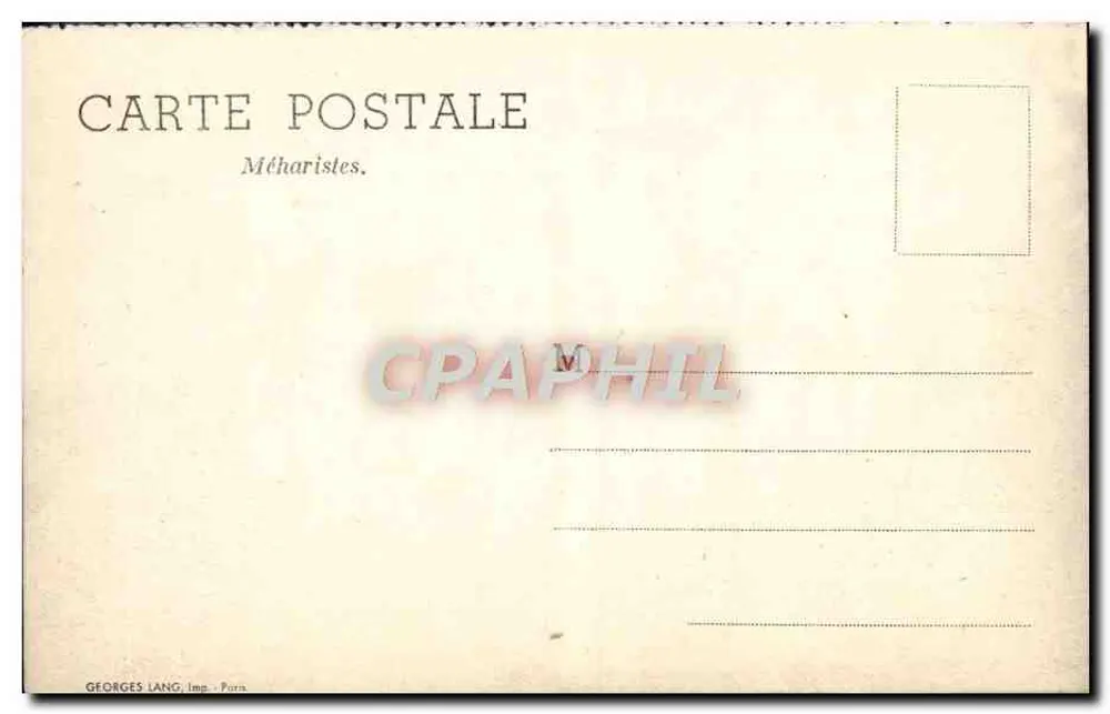 Méharistas — Editor Georges Lang, Paris — número de série não visível - Verso