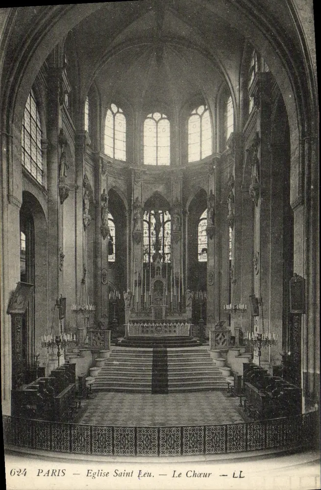 Paris — Igreja de Saint-Léu — Le Chœur — LL - Frente