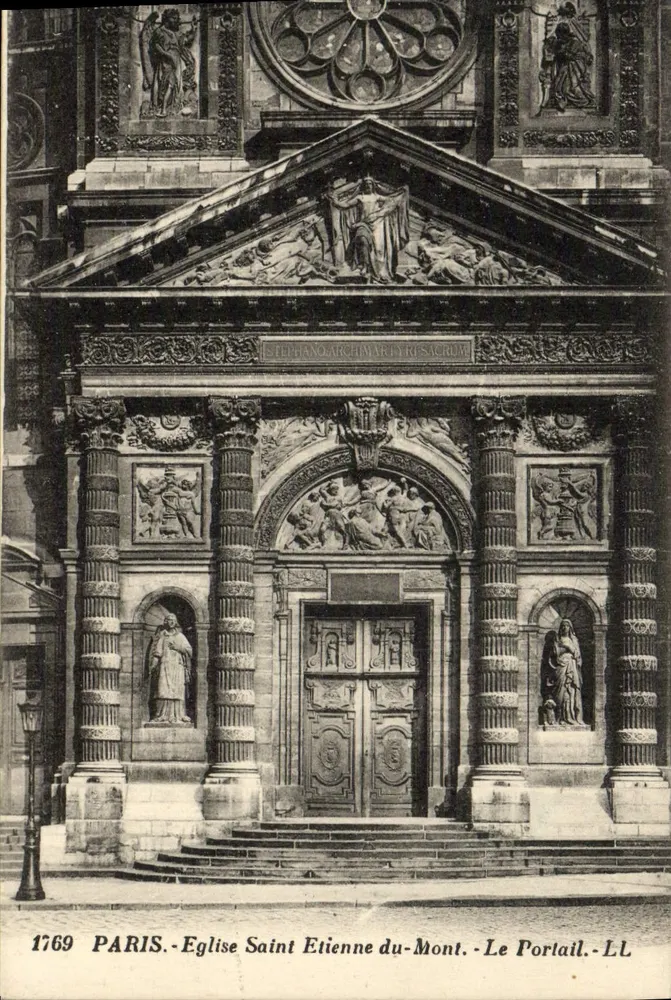 Paris - Kirche Saint-Etienne-du-Mont - Der Portal - LL - Vorderseite