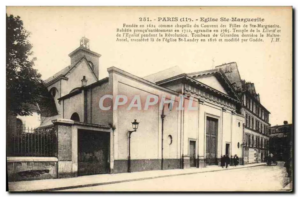 Paris (11º) - Igreja de Santa Margarida — J. Hauser, Paris - Frente