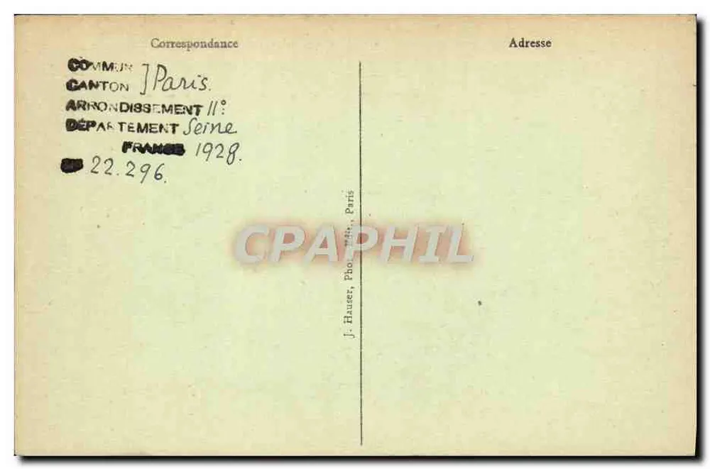 Paris (11º) - Igreja de Santa Margarida — J. Hauser, Paris - Verso
