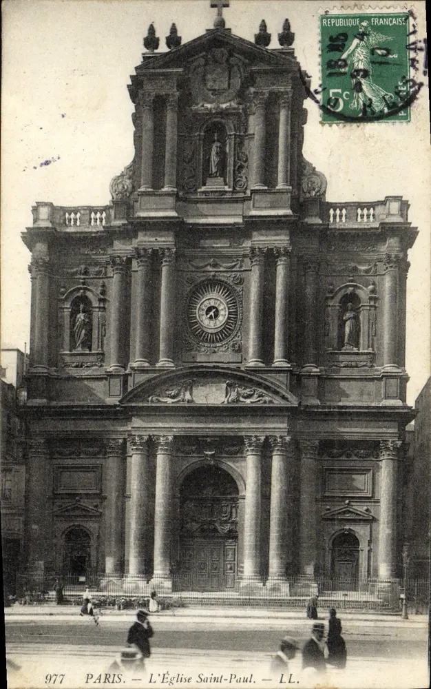 Paris — A Igreja de São Paulo — LL. — N° 977 - Frente