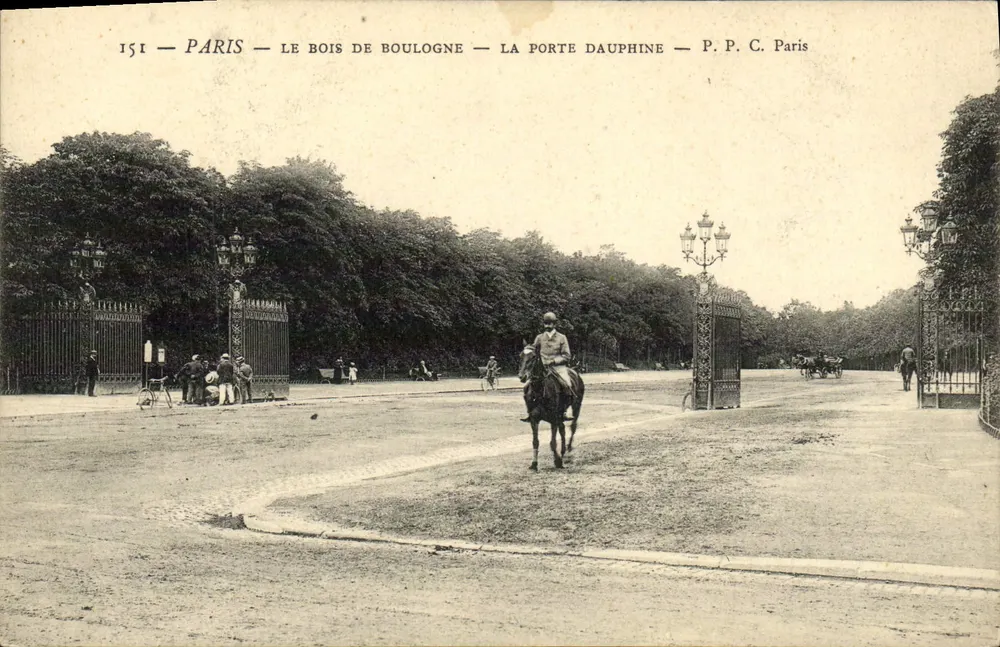 Paris — Der Bois de Boulogne — La Porte Dauphine — P.P.C. Paris - Vorderseite