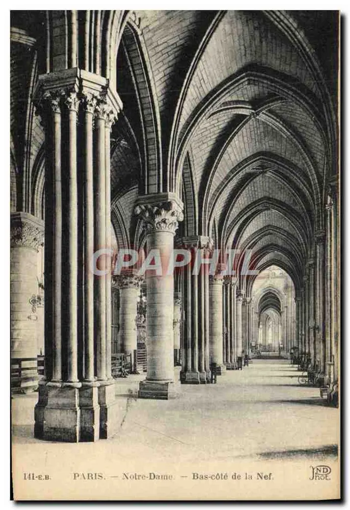 Paris — Notre-Dame — Bas-côté de la Nef — JND Phot. - Frente