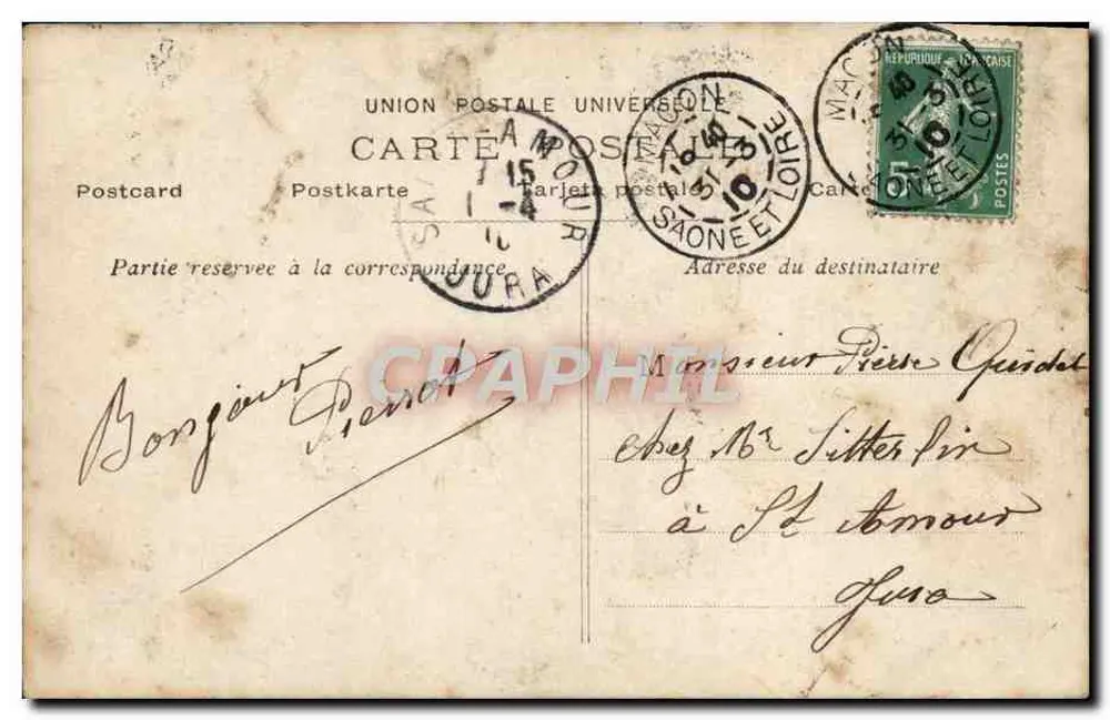 Criança pescadora — 1º de Abril — F.K. Paris n°107 - Verso