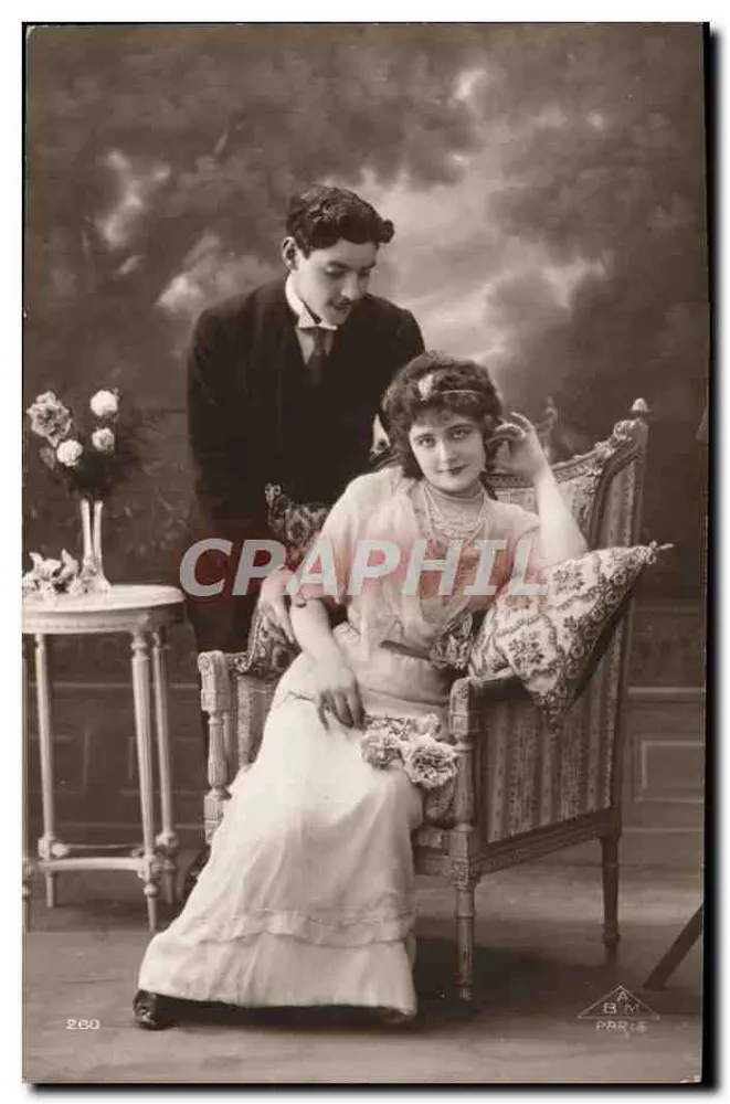 Junges Paar — Fotostudio — B.M. PARIS, n° 260 - Vorderseite
