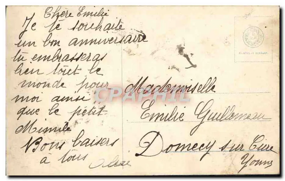 Junge Frau — Geburtstag — Verlag FR, Nr. 407 - Rückseite