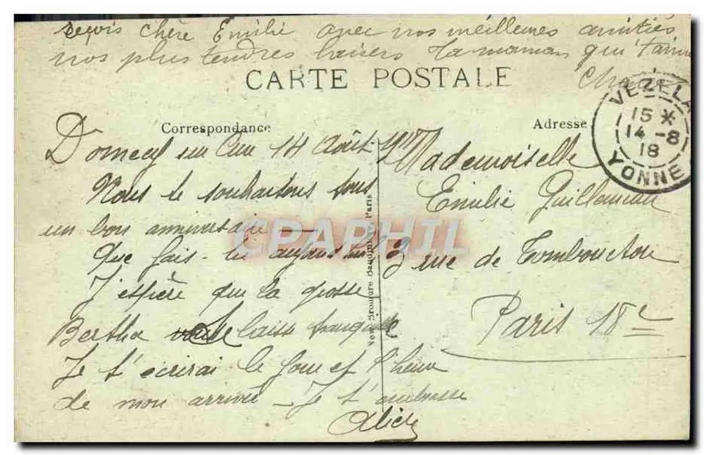 Bloemen in een wagen — Verjaardag — La Fonderie, n° 846 - Achterkant