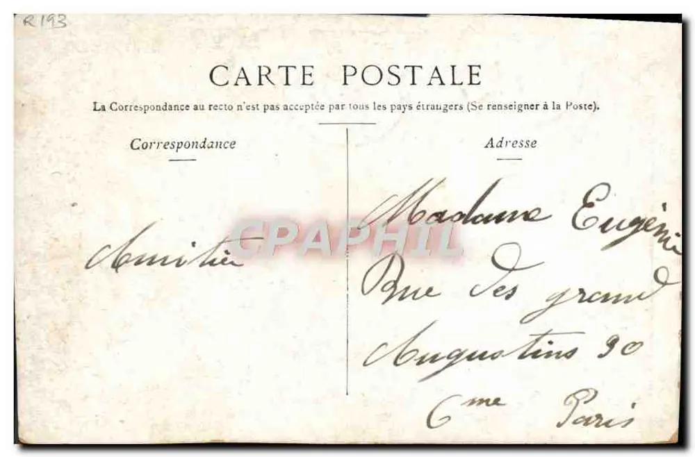 Cléo de Mérode e Legault — Ópera — Editor Benque, n° não visível - Verso