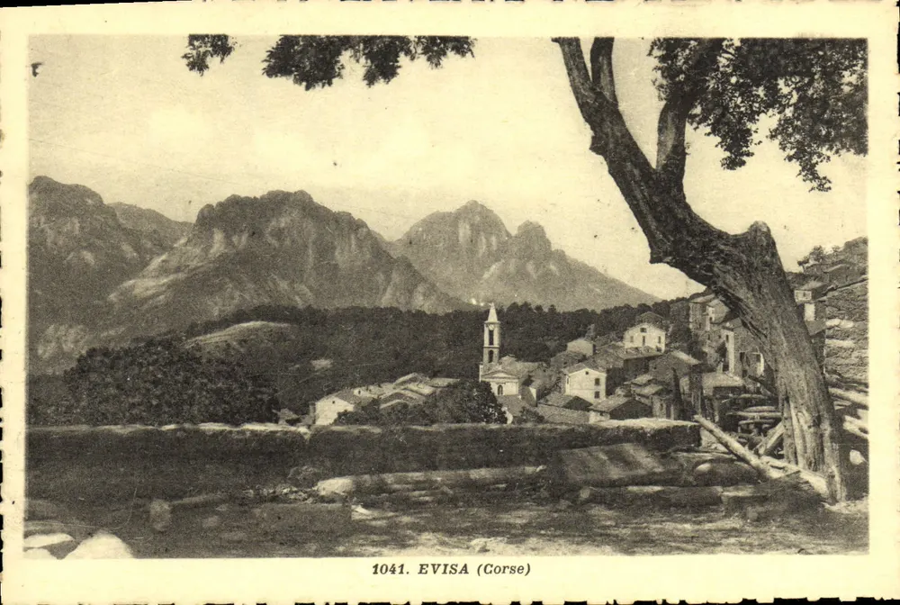 ईविसा (कॉर्सिका) - गांव और पर्वत का दृश्य - A. टोमासी, कला के एडिटर, मैक्कियो (कॉर्सिका) - आगे