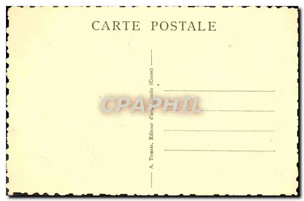 Korsika — Pont du Vecchio — A. Tomasi, Kunstverlag, Ajaccio (Korsika) - Rückseite
