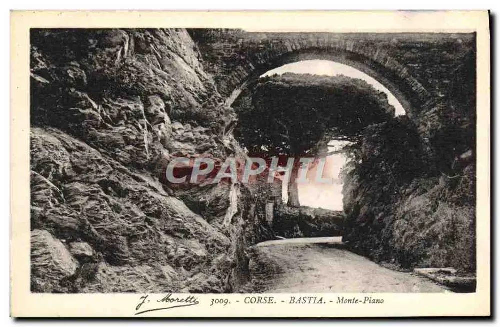 Monte-Piano — Steinbrücke in Bastia — J. Moretti 3009 - Vorderseite