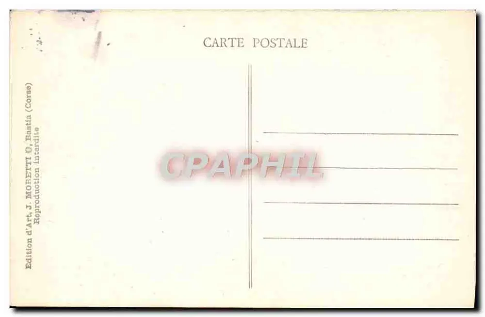 Monte-Piano — Steinbrücke in Bastia — J. Moretti 3009 - Rückseite