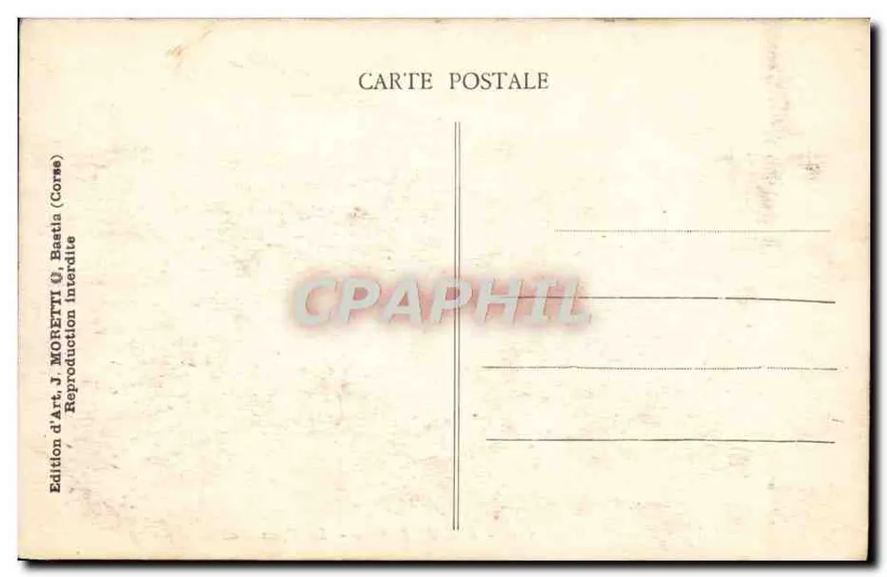 Bastia (Korsika) - Der alte Hafen — J. Moretti, Nr. 5150 - Rückseite