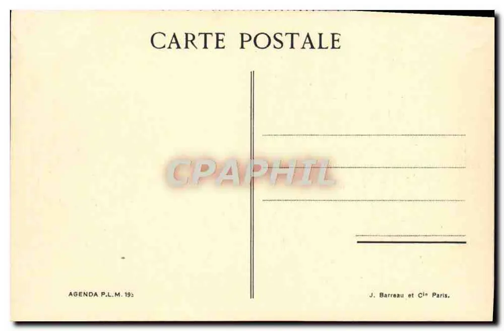 Korsika — Col de Vergio — Agenda P.L.M. 1931 - Rückseite