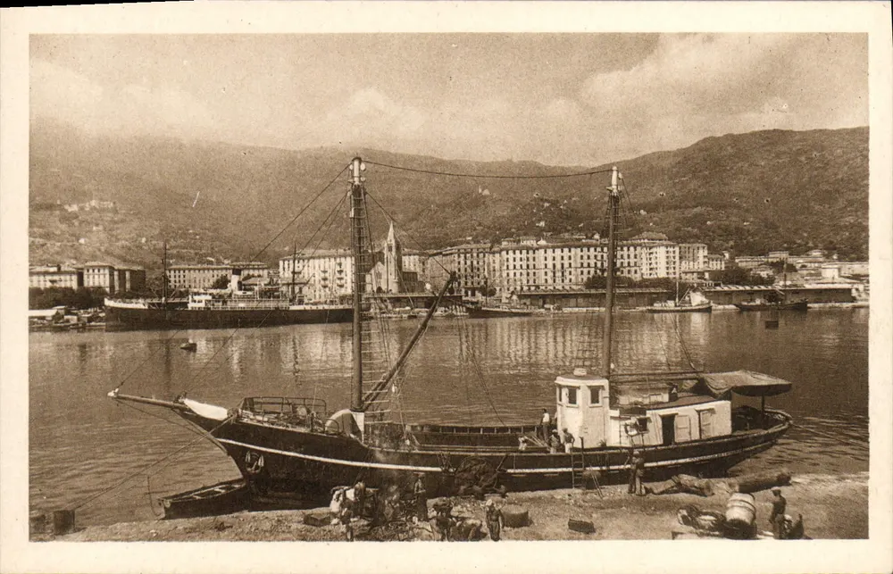 Bastia — Die Kais — Union Postale Commerciale - Vorderseite
