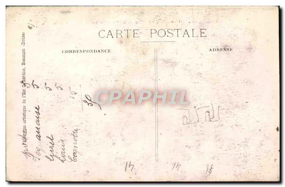 Montbéliard (Doubs) — Allgemeiner Blick — Die Station und das Schloss — C.L., B. - Rückseite