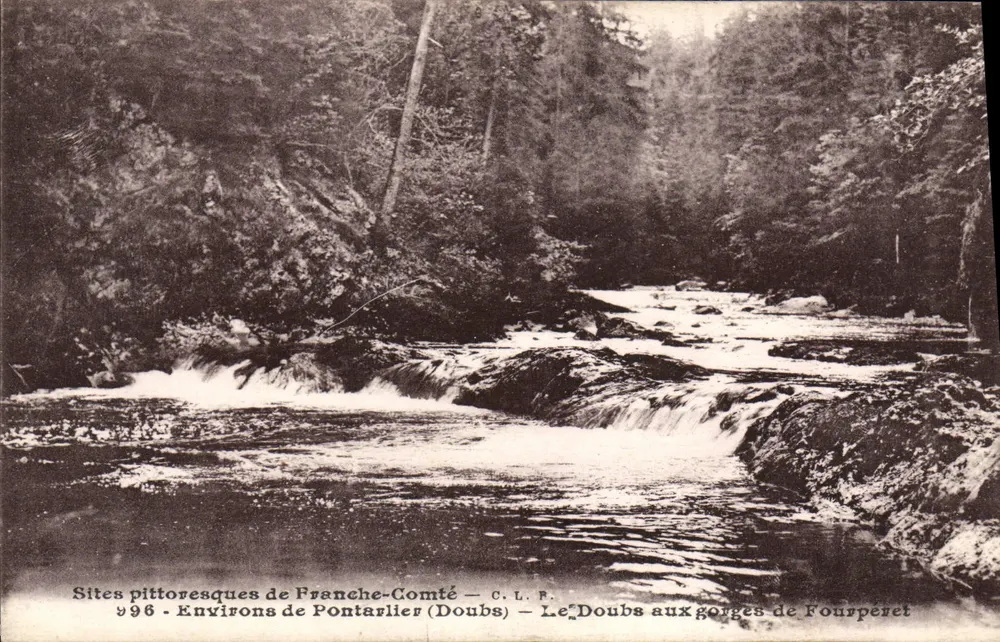 Der Doubs durch die Schluchten von Fourpérét — Umgebung von Pontarlier (Doubs) — C.L.P. — Nr. 996 - Vorderseite