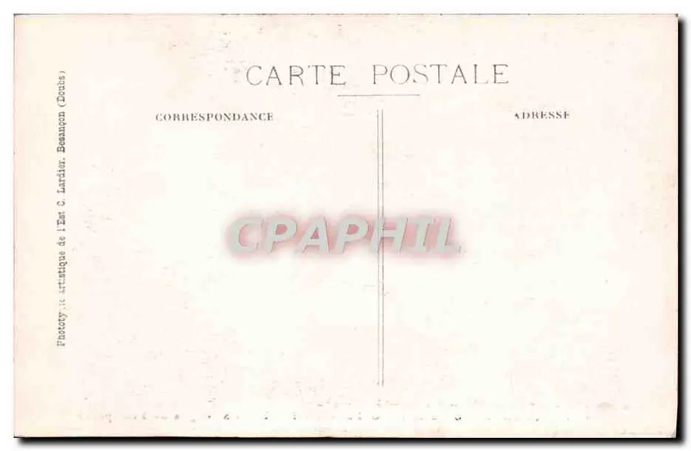 Der Doubs durch die Schluchten von Fourpérét — Umgebung von Pontarlier (Doubs) — C.L.P. — Nr. 996 - Rückseite