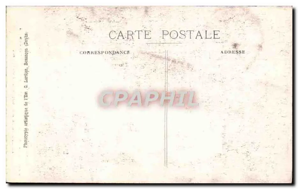 Wasserfälle des Doubs in den Schluchten von Fourpéré — malerische Orte der Franche-Comté — O. L. B. — Nr. 998 - Rückseite