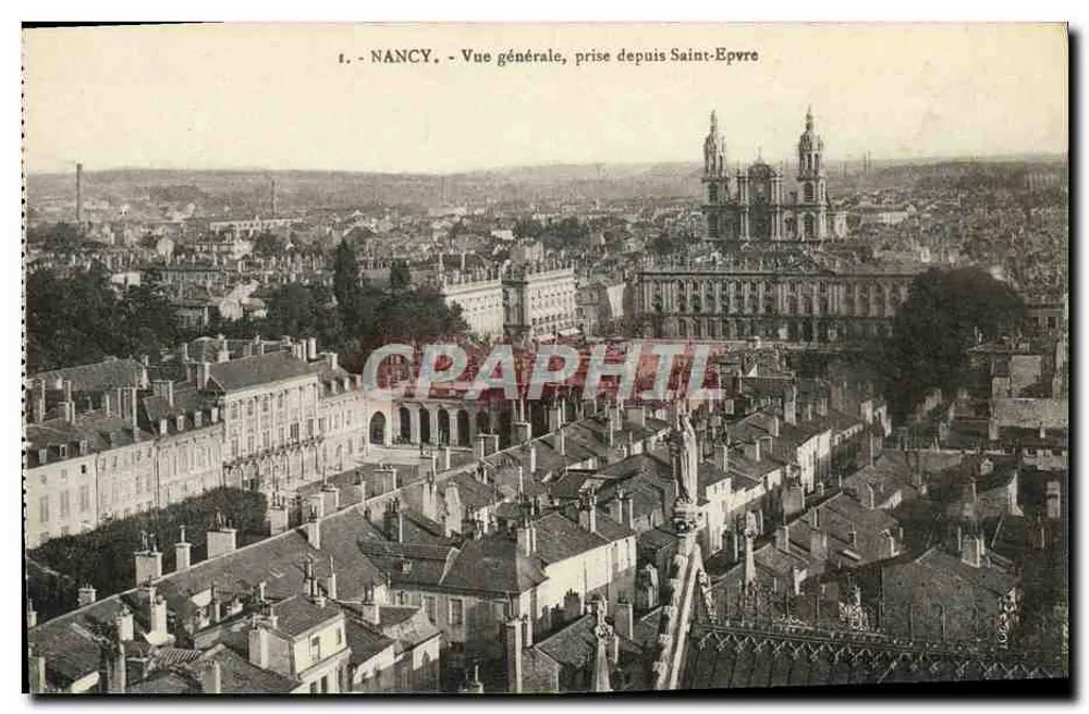 NANCY — Vista geral tirada da Saint-Epvre — Editor não visível - Frente