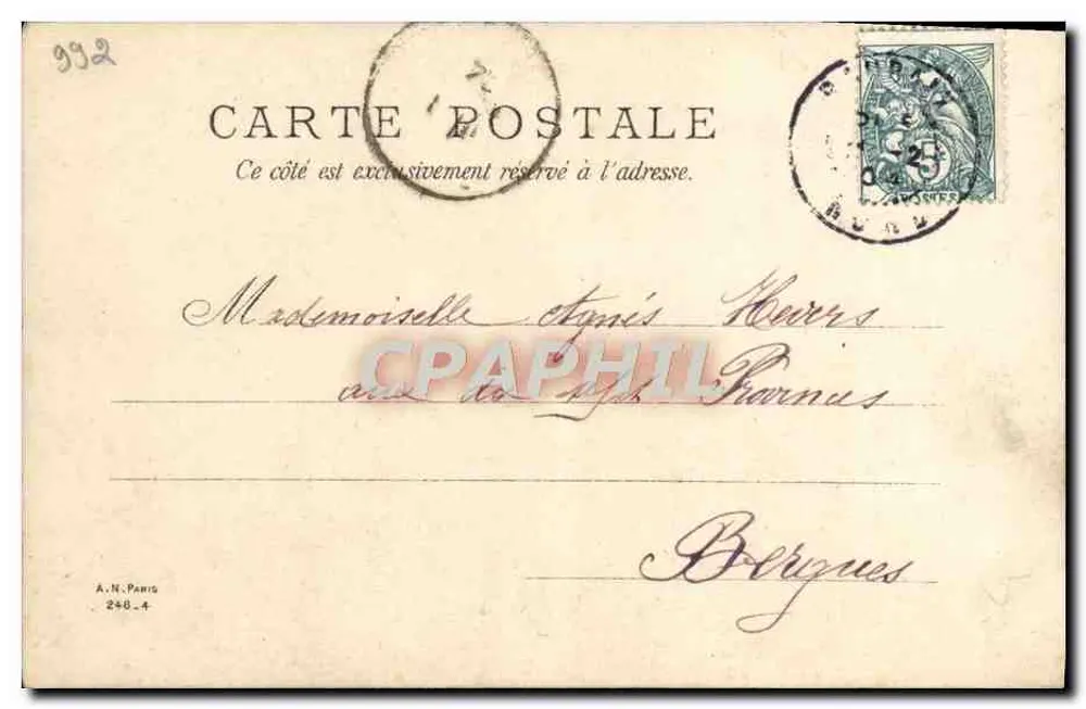 Melle De Liège — Casino de Paris — editor anônimo, número de série não visível - Verso