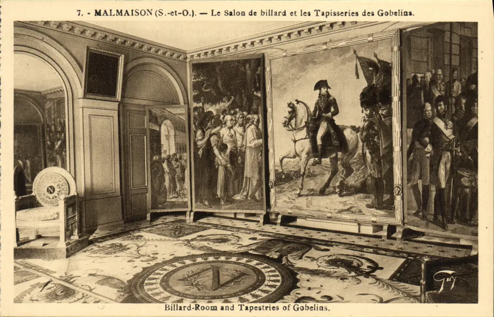 Malmaison (S.-et-O.) — Der Billardraum und die Gobelins-Tapisserien. - Vorderseite