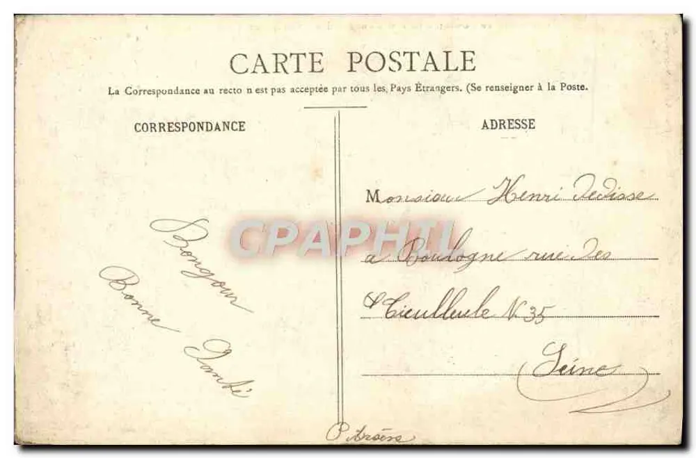 Infanterie im Kampf — Verteidigung einer Position — Besetzung einer Schützengraben-Unterstellung — Verlag Guéthin, Serie 15 - Rückseite